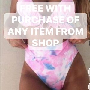 Pink and Blue Tie-Dye Bikini Set